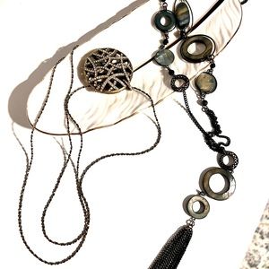 Two Lea Sophia long necklaces. Both in excellent condition!